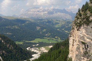 View on the climb up Trail 11 in Fanes-Senes-Braies Nature Reserve